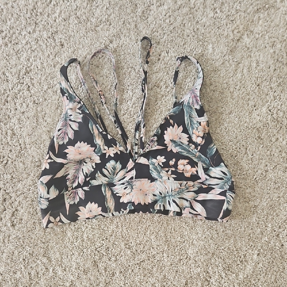 Tropical Floral Bikini Top